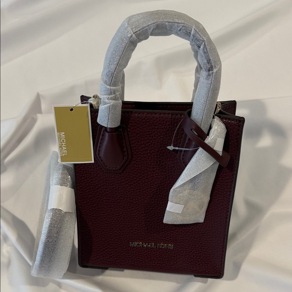 Michael Kors Deep burgundy Mini Bag NWTS with Gold Accents - Picture 1 of 12